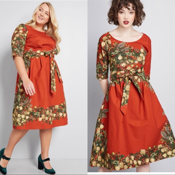 RARE Modcloth Fab Imagination Organic Cotton Dress - Picture 3 of 8